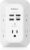 Addtam USB Wall Charger Surge Protector 5 Outlet Extender with 4 USB Charging Ports (1 USB C Outlet) 3 Sided 1800J Power Strip Multi Plug Outlets Wall Adapter Spaced for Home Travel Office ETL Listed