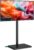 Rfiver Swivel Floor TV Stand with Mount for 32-60 inch TVs up to 88 lbs, Height Adjustable Tall TV Stand with Wood Base, Saving Space Design for Bedroom, Living Room and Corner, Max VESA 400x400mm