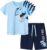 Bumeex Toddler Boy’s Cotton Short Sleeve T-Shirt and Short Set 2-7Y