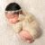 Ylsteed Newborn Photography Outfits Girl Newborn Photography Props Lace Romper Newborn Baby Photo Shoot Outfits Girls Photo Props (Flower headband+Apricot Set)