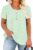 VISLILY Womens-Plus-Size-Summer-Tops Buttons Up Henley Shirts Flowy Pleated Tunics Trendy Eyelet Short Sleeve Blouses