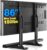 Rfiver Table Top TV Stand with Height Adjustable TV Legs, TV Stands Base with Cable Management for Most 37 to 86 Inch Flat or Curved TVs, Steel TV Feet Holds up to 150 lbs, Max VESA 800x600mm, Black