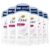 Dove Invisible Solid Antiperspirant Deodorant Stick for Women, Powder, For All Day Underarm Sweat & Odor Protection 2.6 oz, 6 Count