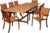 Amazonia Arizona 9-Piece Patio Rectangular Extendable Dining Table Set | Eucalyptus Wood | Ideal for Outdoors and Indoors