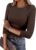 ANRABESS Women 3/4 Sleeve Crewneck Rib Knit Slim Fit Shirts Basic Tee Tops 2025 Summer Casual T-Shirt Workout Outfits Clothes