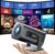 Mini Projector with WiFi and Bluetooth, 180°Adjustable Stand Smart Projector, 150″ Portable Projector with Android TV 11.0, 2.4G/5G, Native 1080P, 300 ANSI Auto Keyston Outdoor/Home Movie, Iron Grey