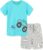 Bumeex Toddler Boy’s Cotton Short Sleeve T-Shirt and Short Set 2-7Y