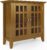 SIMPLIHOME Bedford SOLID WOOD 32 inch Wide Transitional Low Storage Media Cabinet in Light Golden Brown for the Living Room, Entryway and Family Room